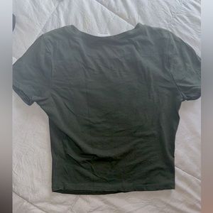Tillys cropped green shirt